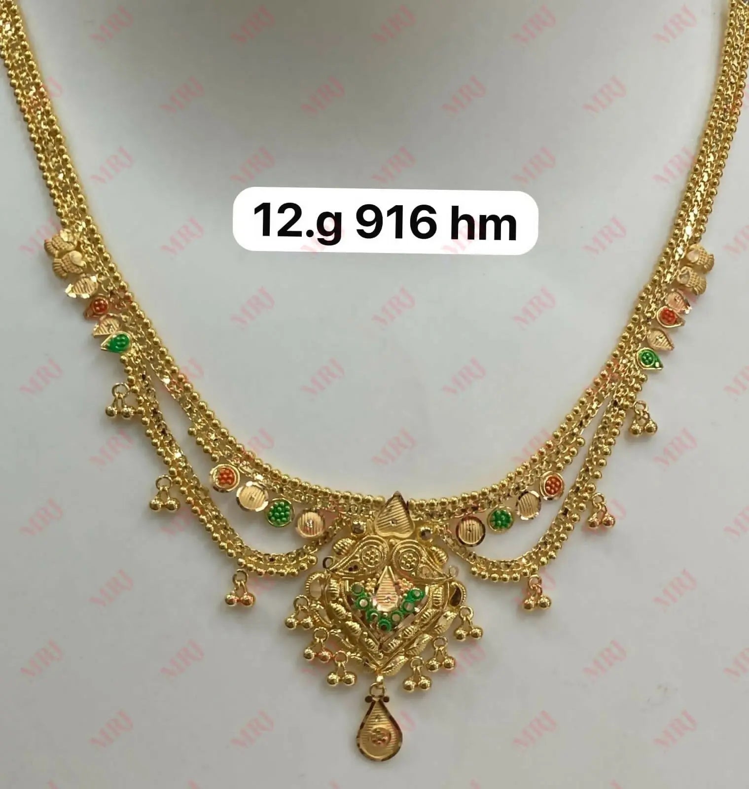 22kt Gold Necklace Sarafa Bazar India