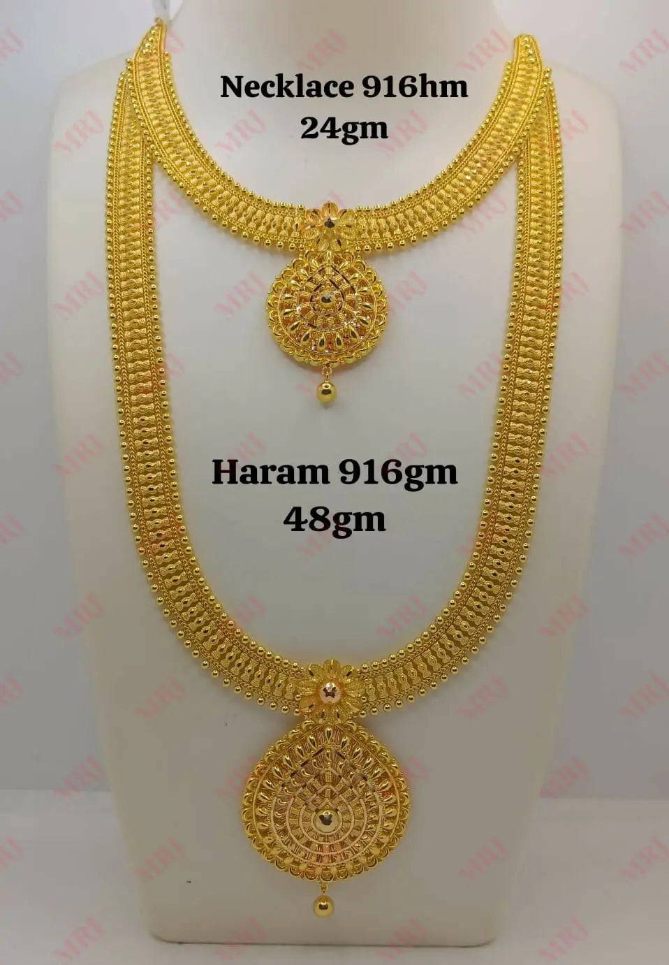 22kt Gold Necklace & Haram Sarafa Bazar India