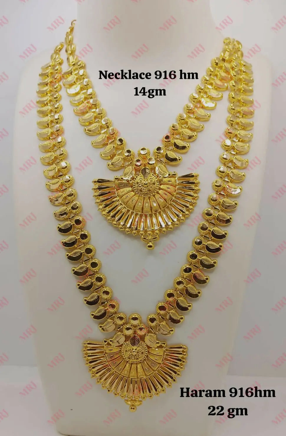 22kt Gold Necklace & Haram Sarafa Bazar India