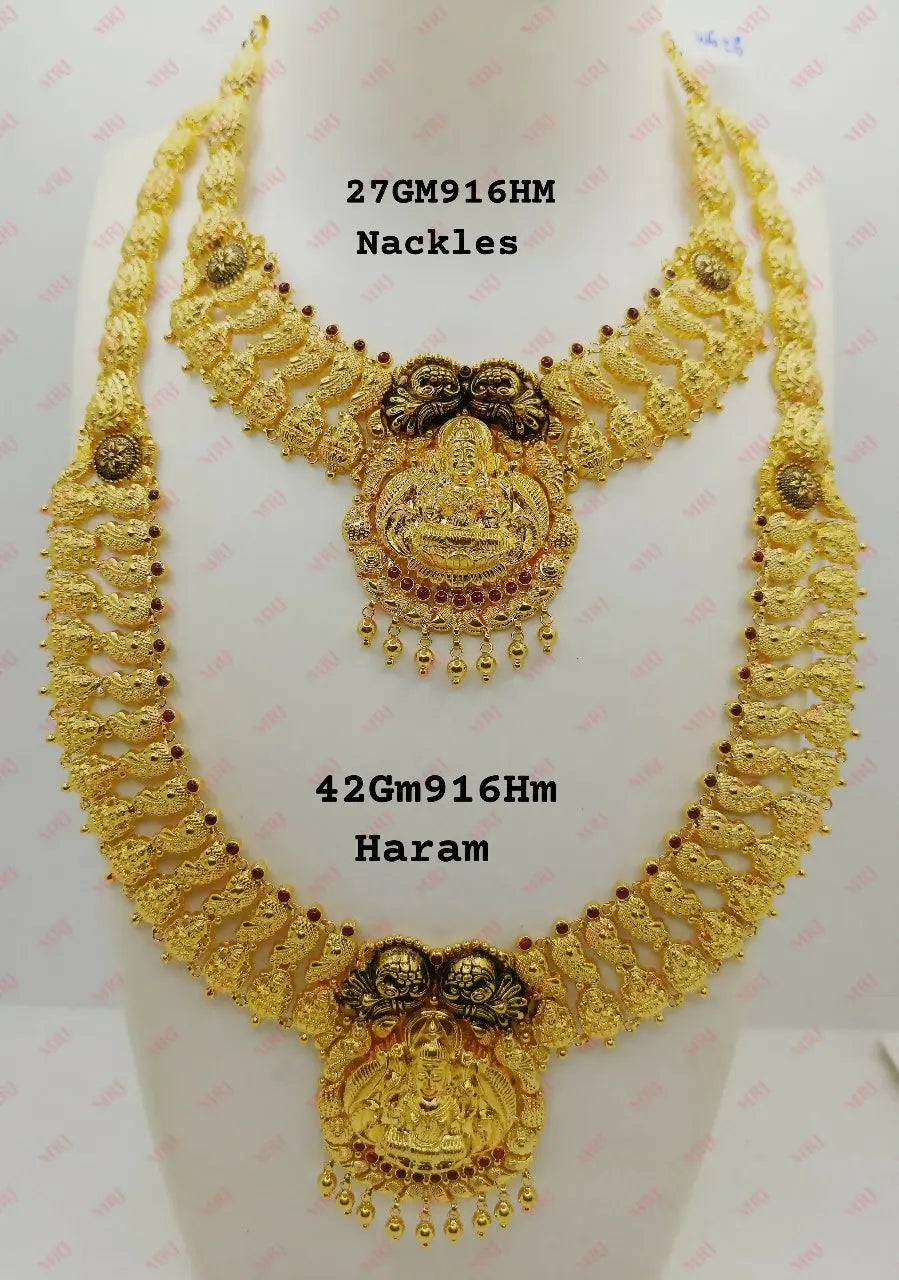 22kt Gold Necklace & Haram Sarafa Bazar India