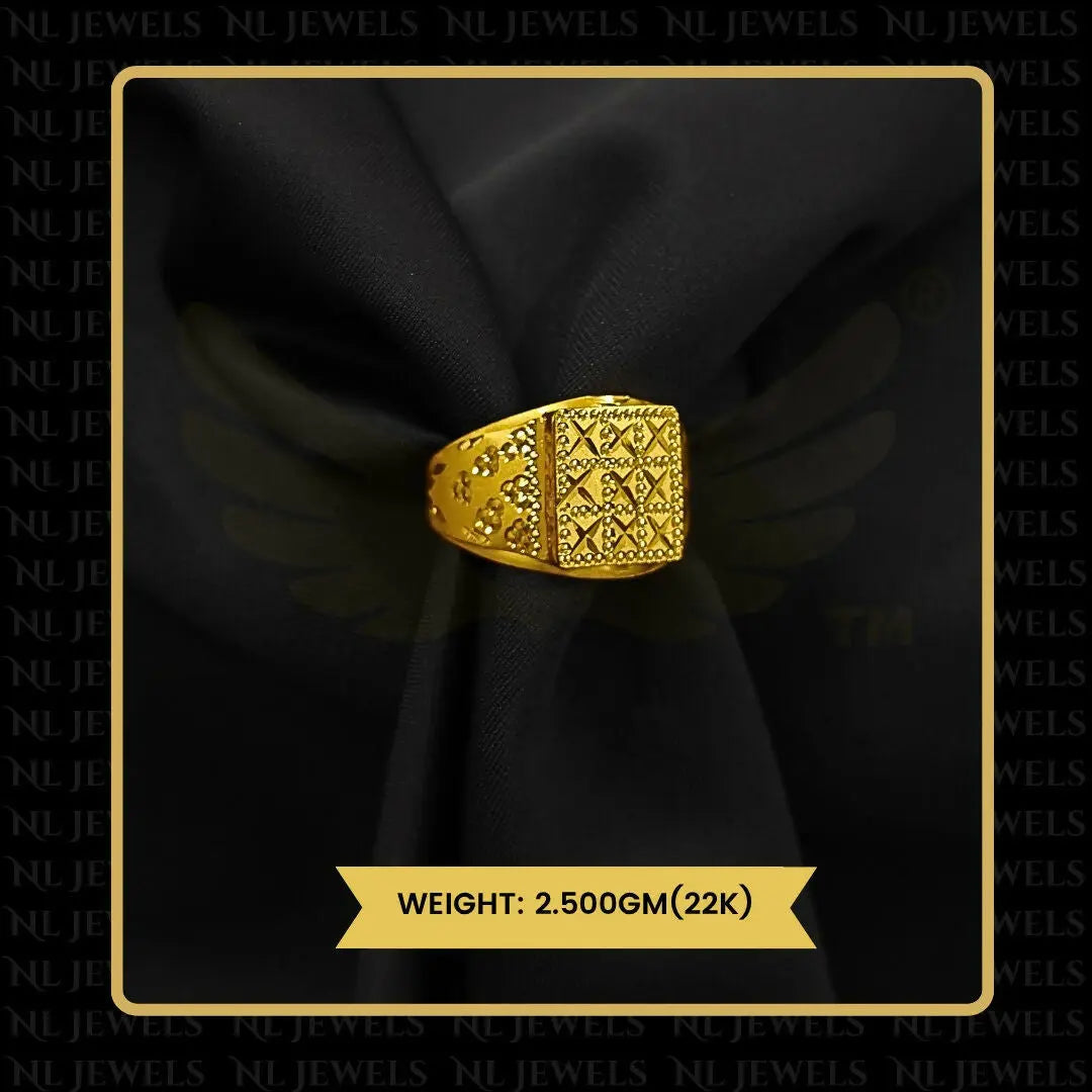 22kt Handmade Gents Ring Sarafa Bazar India