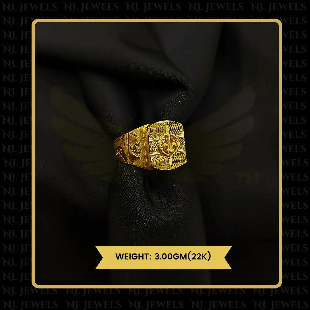 22kt Handmade Gents Ring Sarafa Bazar India