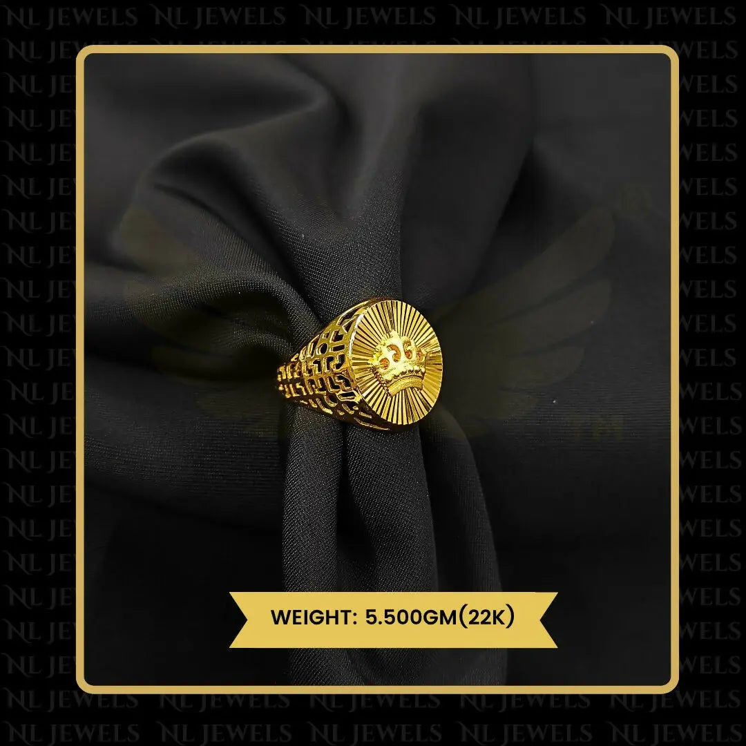 22kt Handmade Gents Ring Sarafa Bazar India