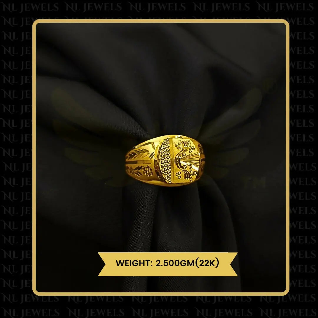 22kt Handmade Gents Ring Sarafa Bazar India