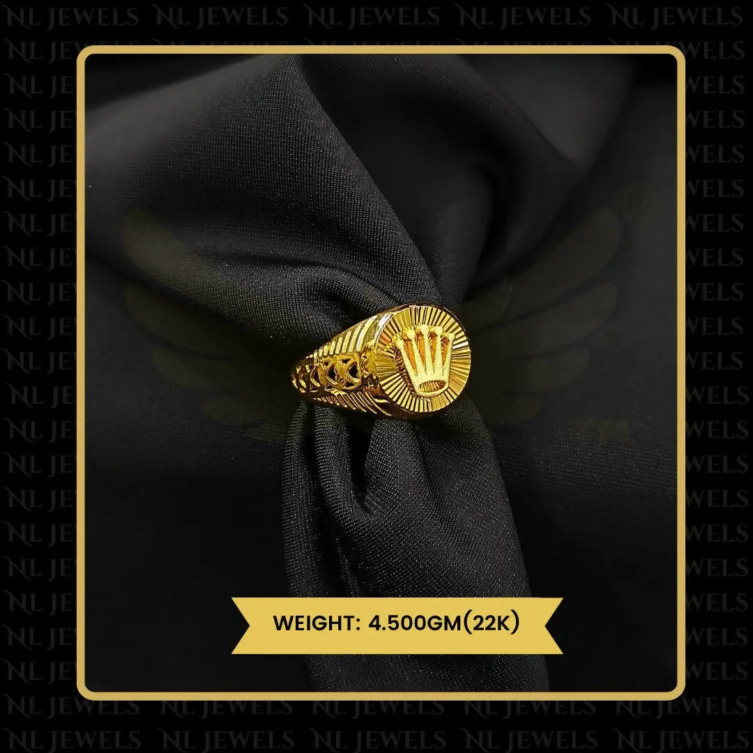 22kt Handmade Gents Ring Sarafa Bazar India