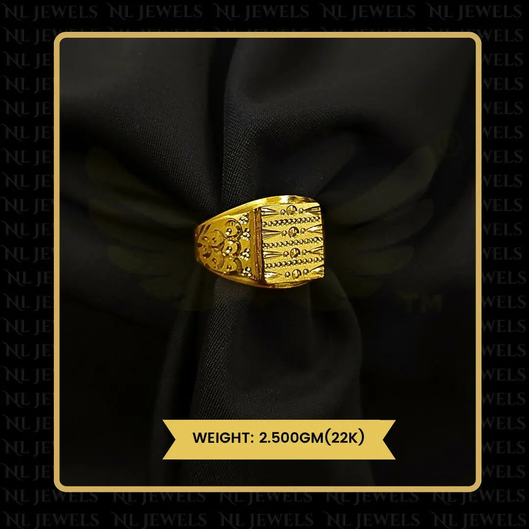 22kt Handmade Gents Ring Sarafa Bazar India