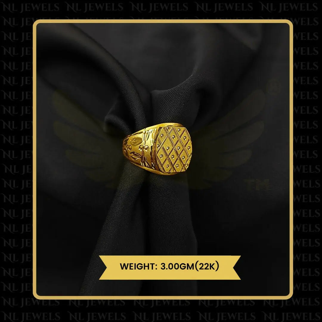 22kt Handmade Gents Ring Sarafa Bazar India