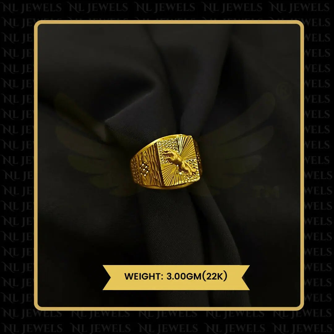 22kt Handmade Gents Ring Sarafa Bazar India