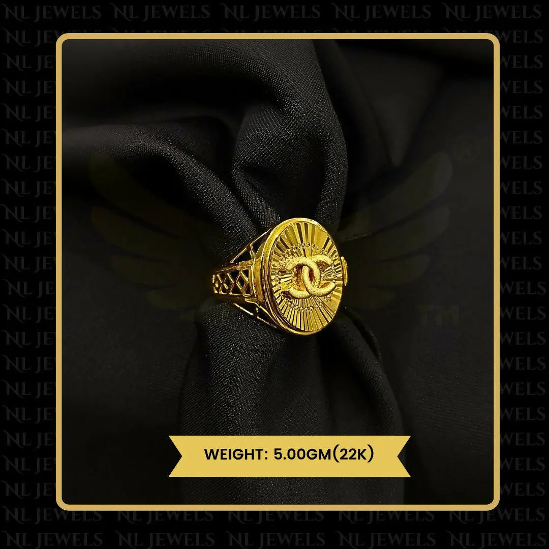 22kt Handmade Gents Ring Sarafa Bazar India