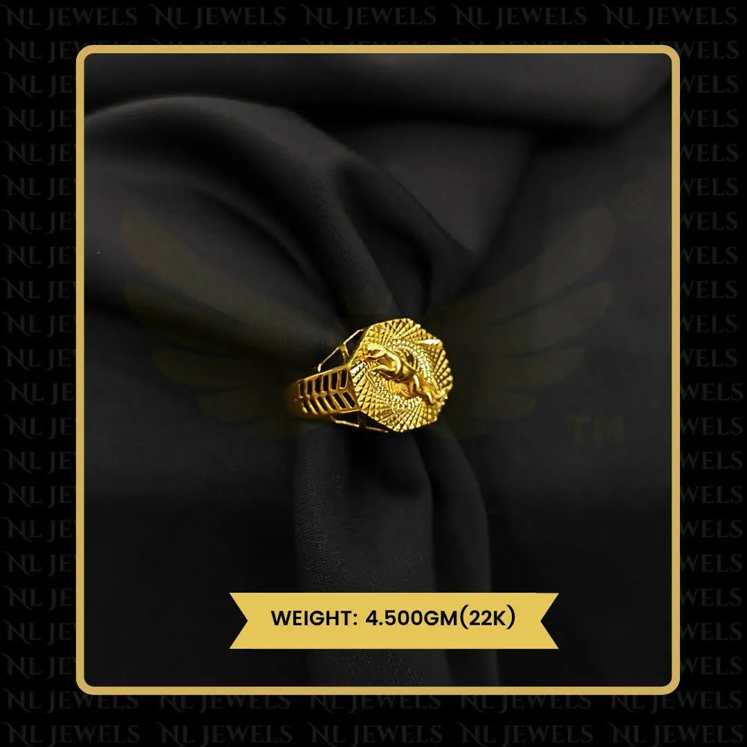 22kt Handmade Gents Ring Sarafa Bazar India