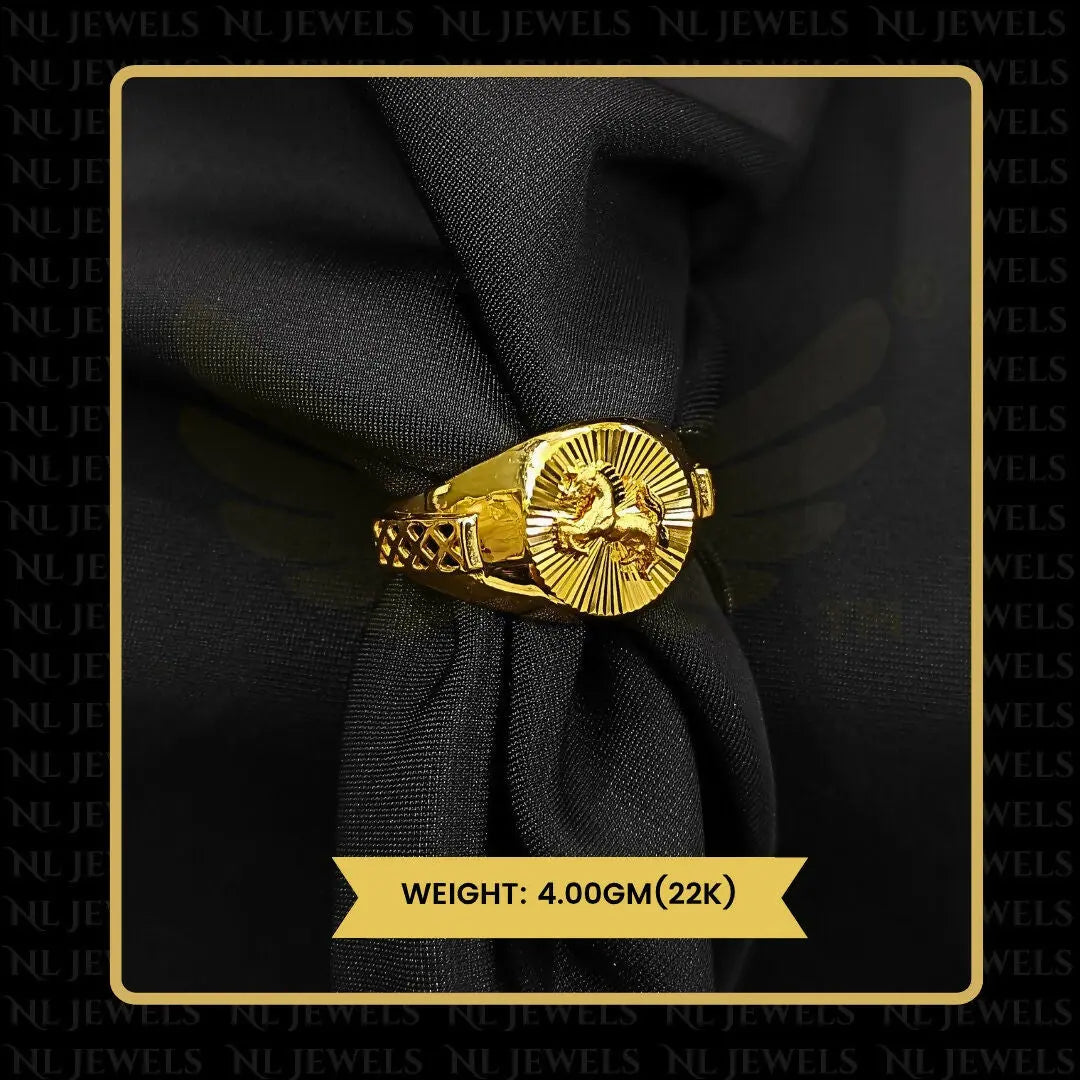 22kt Handmade Gents Ring Sarafa Bazar India