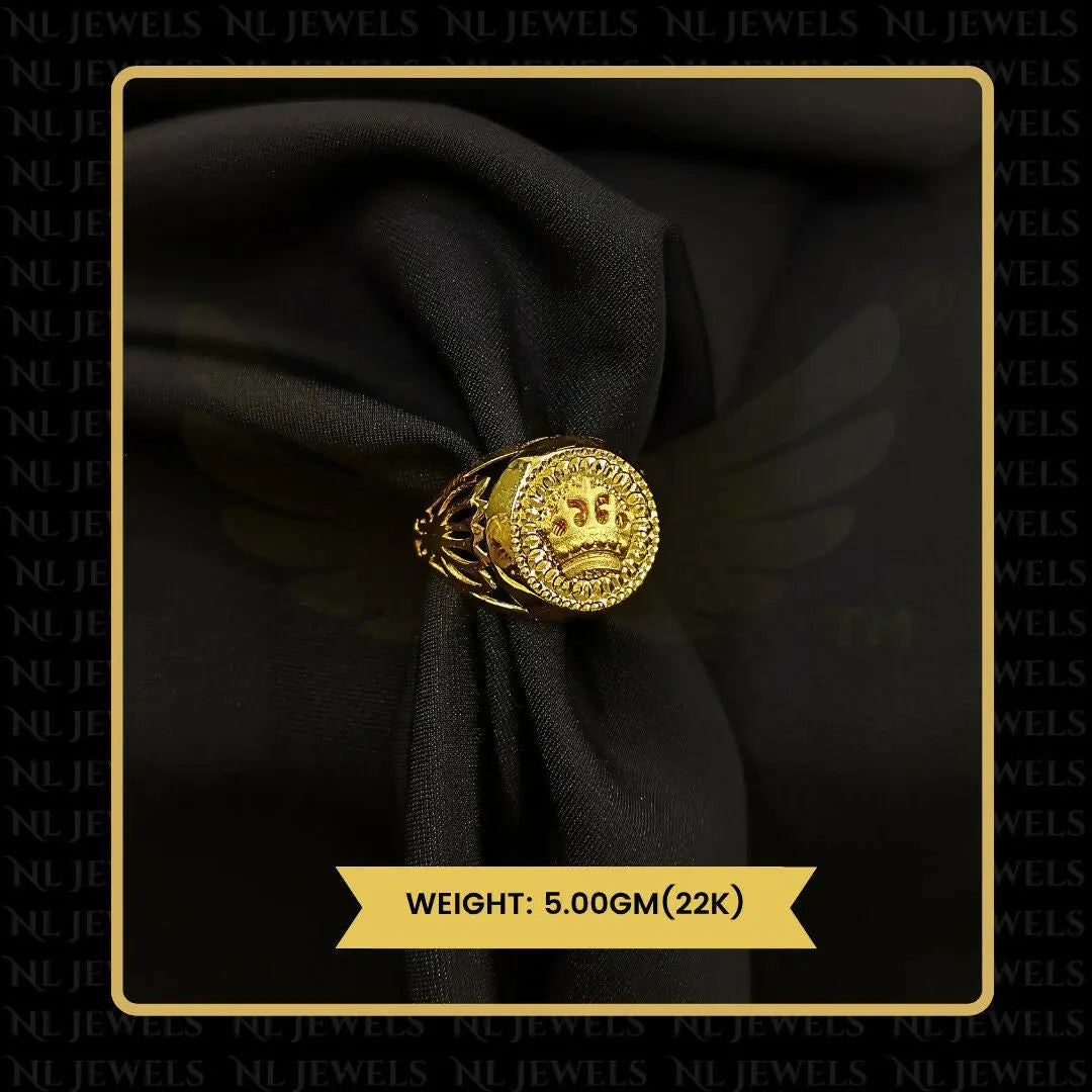 22kt Handmade Gents Ring Sarafa Bazar India