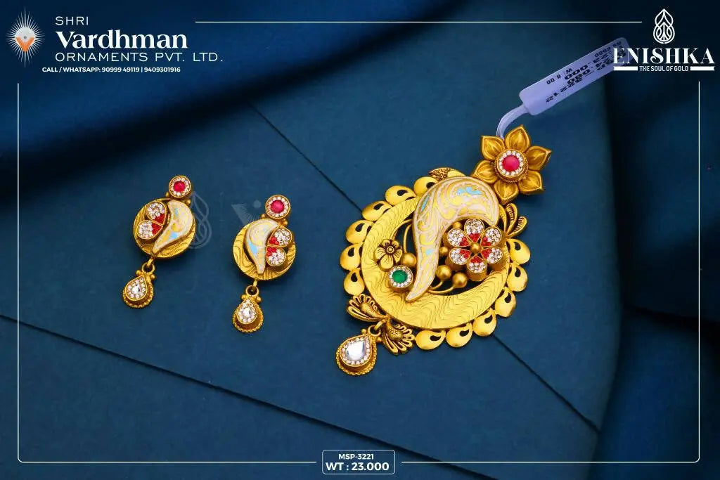 22kt Mangalsutra Pendant Set Sarafa Bazar India