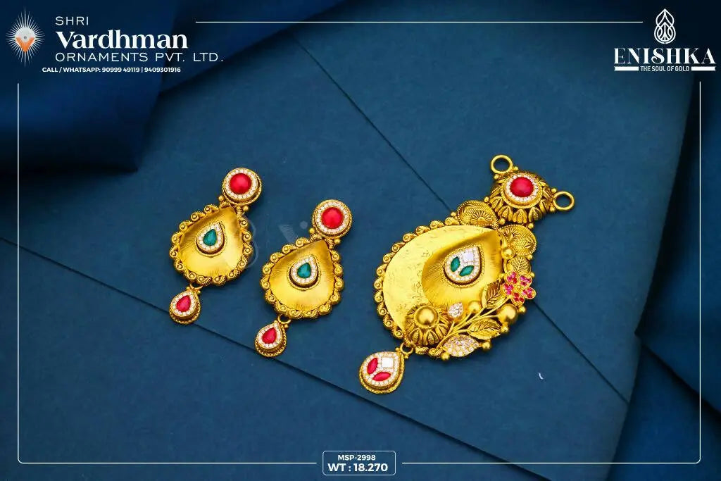 22kt Mangalsutra Pendant Set Sarafa Bazar India