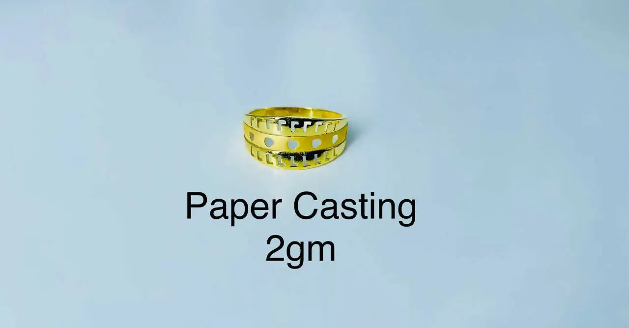 22kt Paper Casting Ladies Ring Sarafa Bazar India