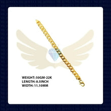 22kt Plain Casting Gents Bracelet Sarafa Bazar India