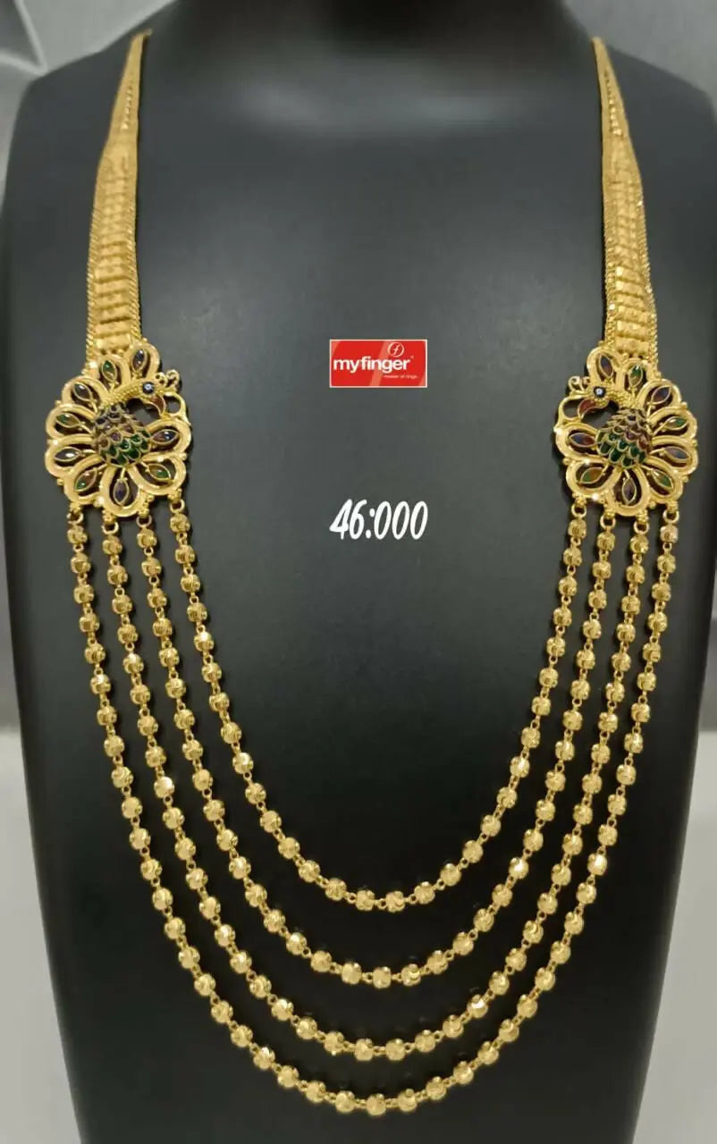 22kt Rani Long Necklace Sarafa Bazar India