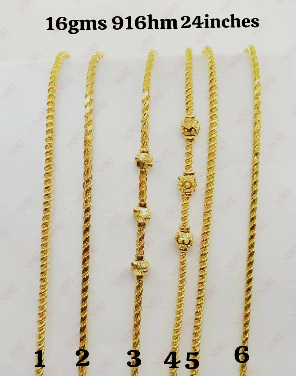 22kt Rasi Chain With Ball Sarafa Bazar India