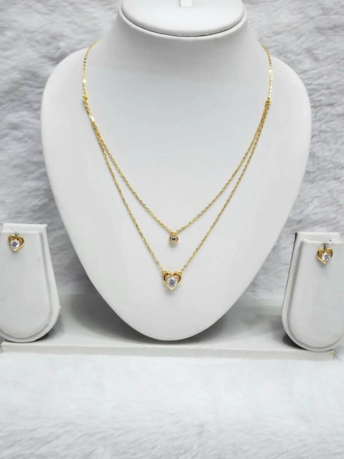 22kt Solitaire Chain Set Sarafa Bazar India