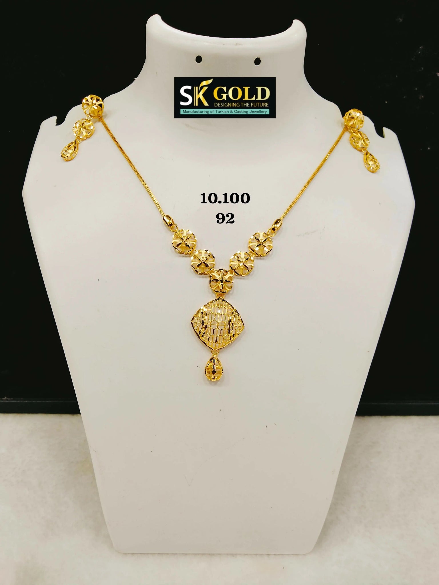 22kt Turkey Chain Set Sarafa Bazar India