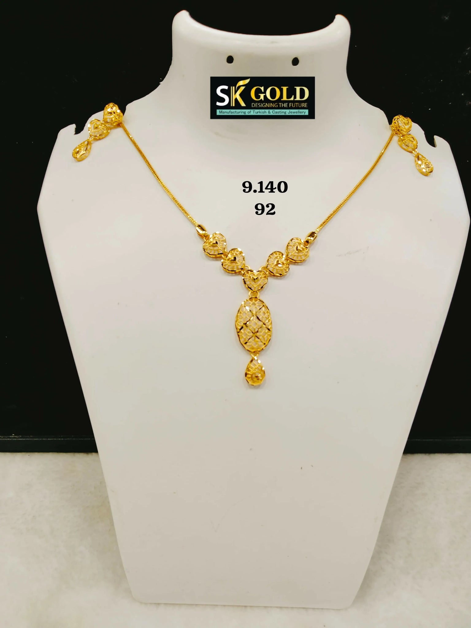 22kt Turkey Chain Set Sarafa Bazar India