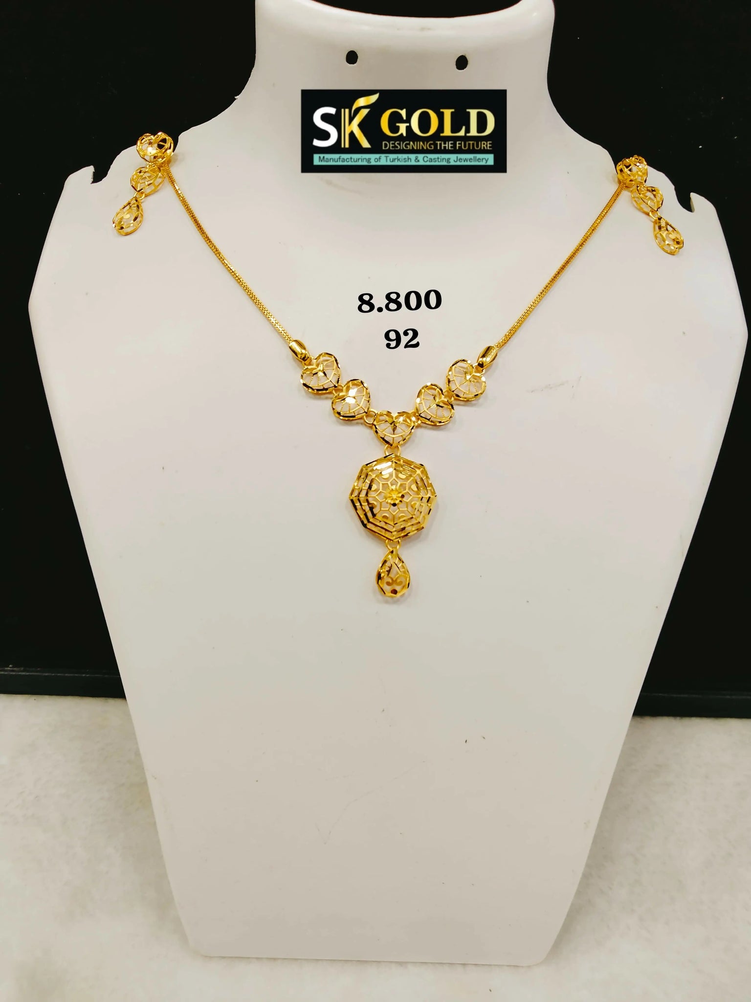 22kt Turkey Chain Set Sarafa Bazar India