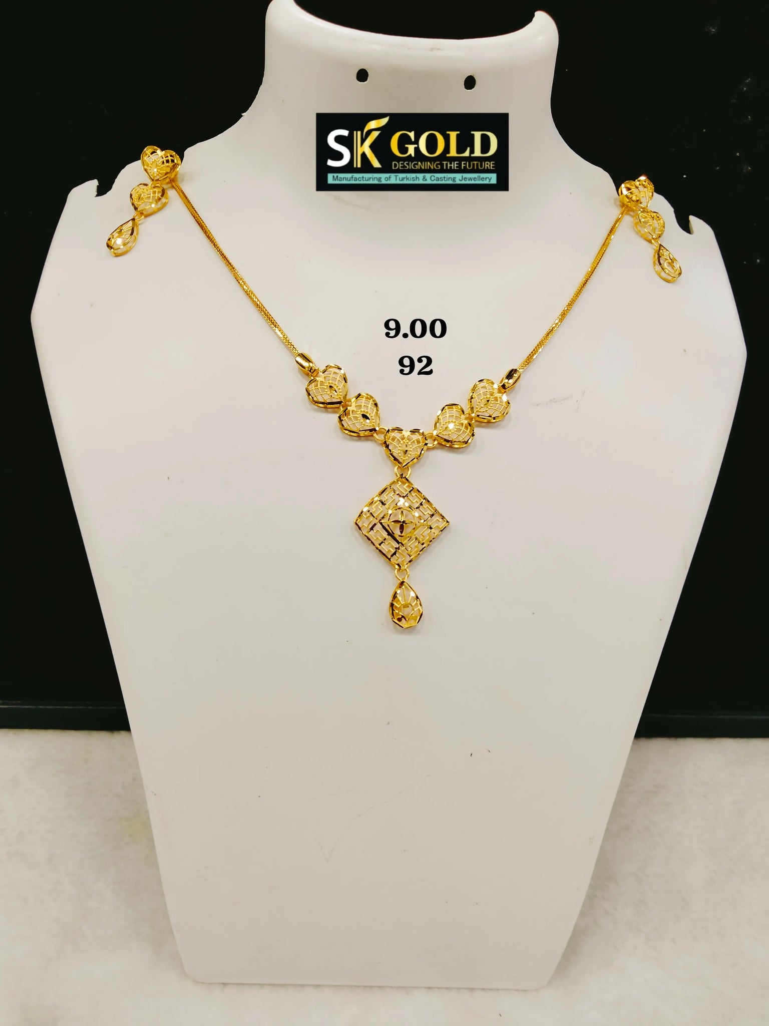 22kt Turkey Chain Set Sarafa Bazar India