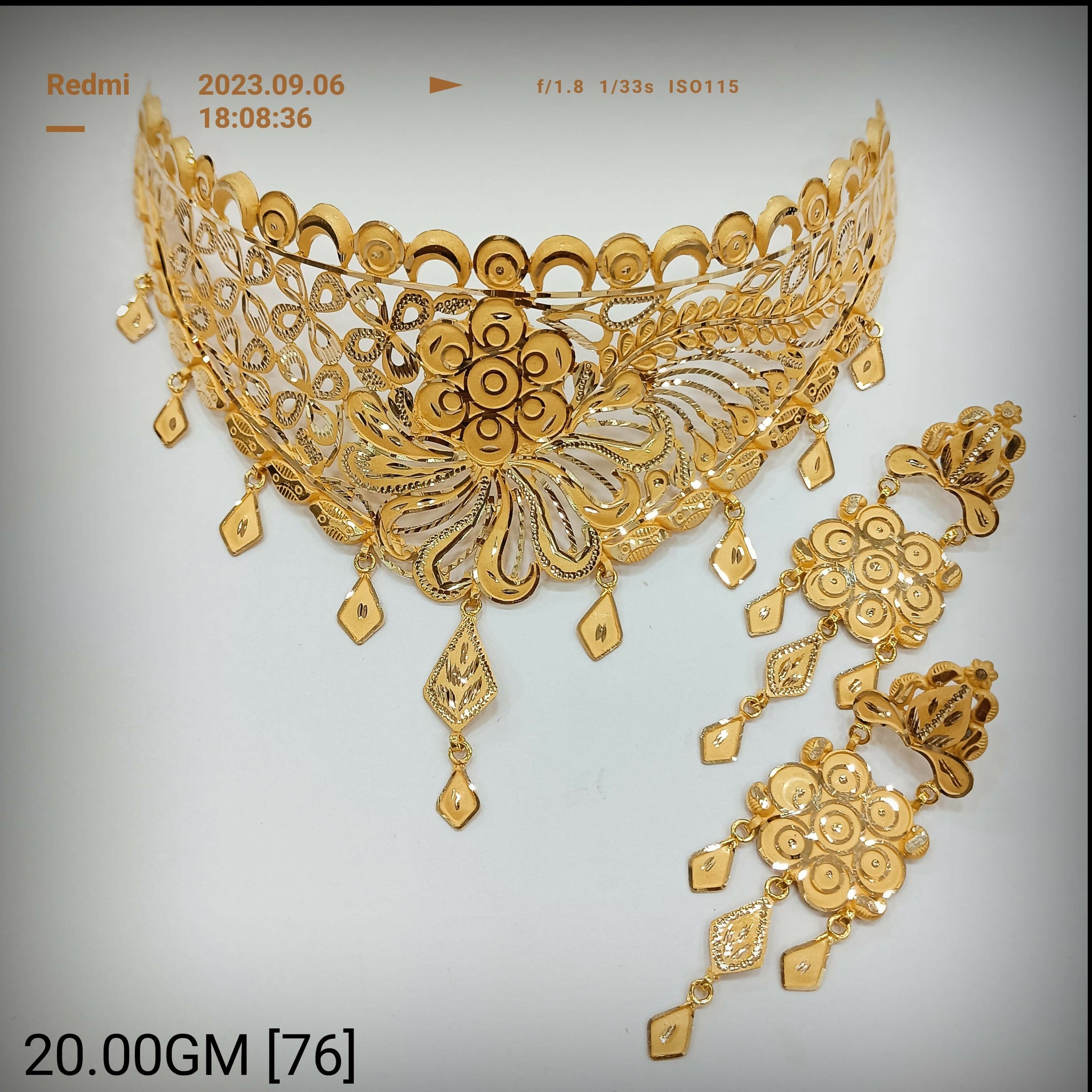 18kt Gold Choker Sarafa Bazar India