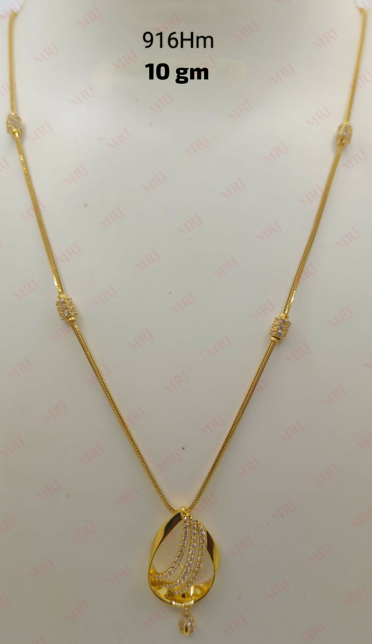 22kt CZ Chain Set Sarafa Bazar India