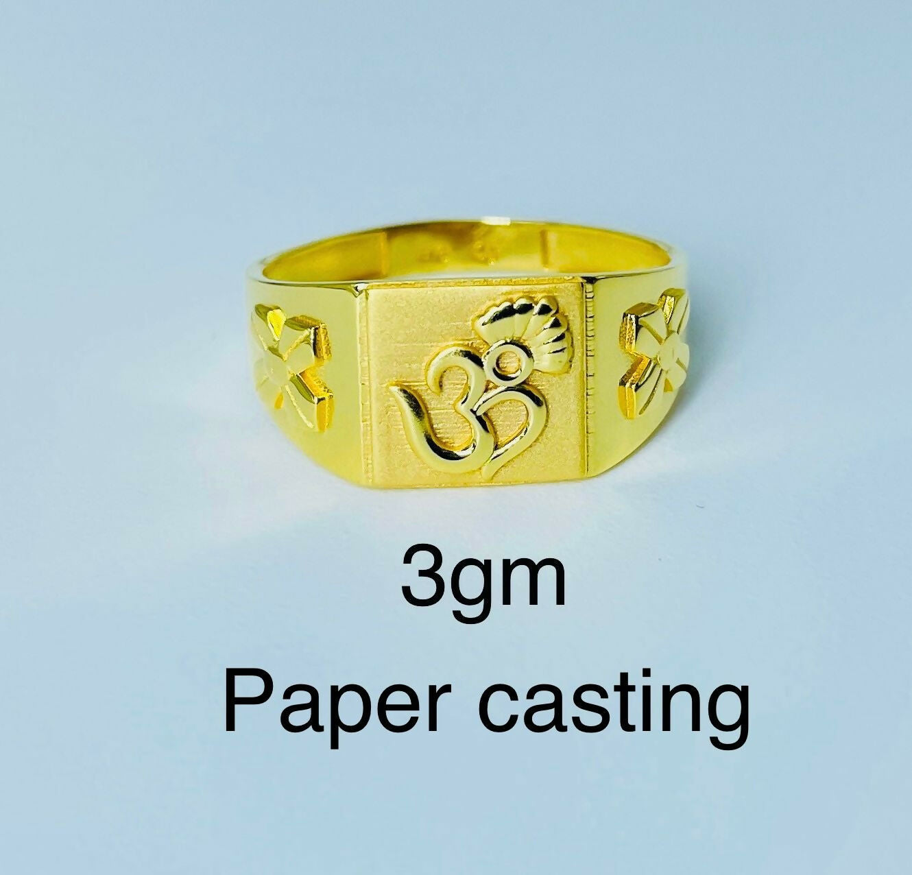 22kt Paper Casting Gents Ring Sarafa Bazar India