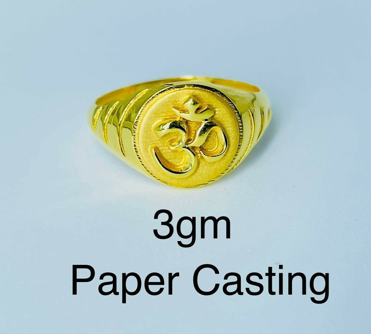 22kt Paper Casting Gents Ring Sarafa Bazar India