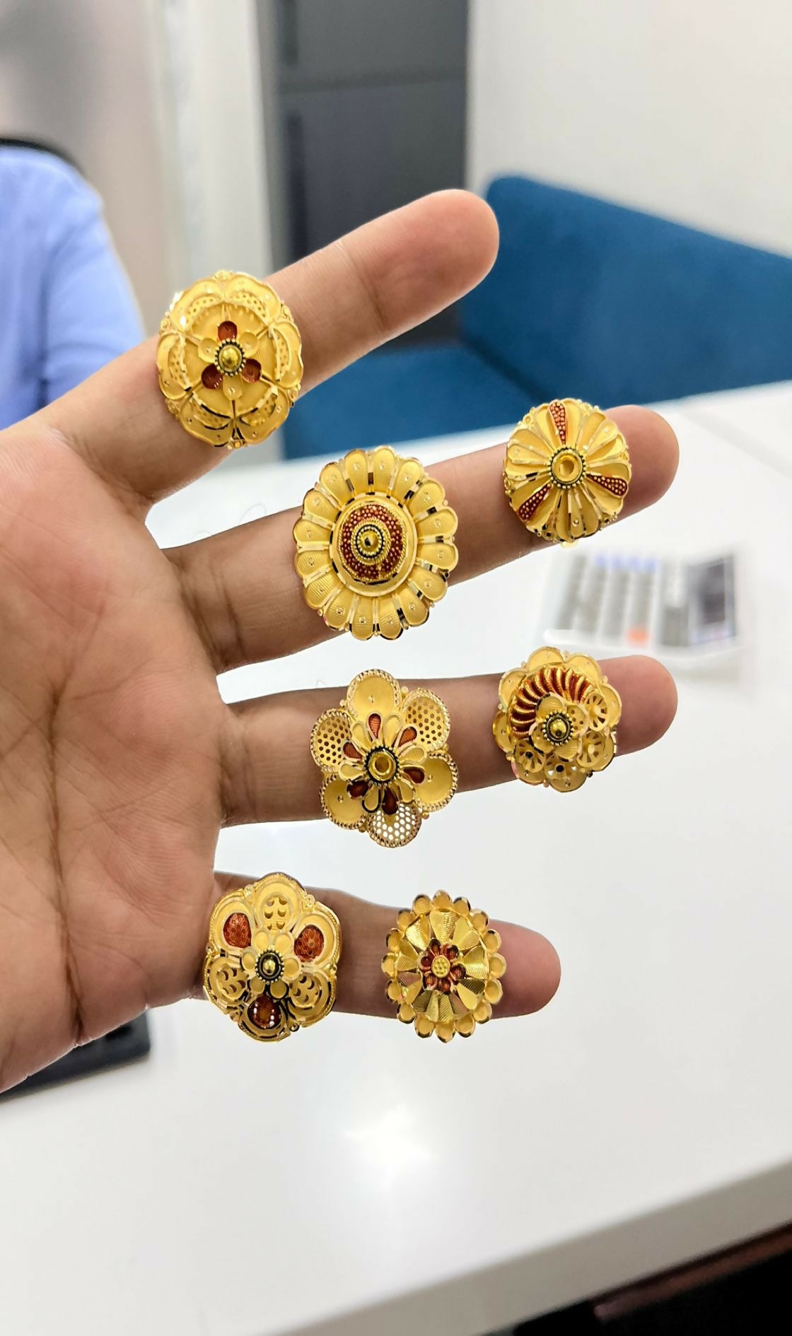 Gold Ladies Rings Sarafa Bazar India