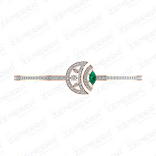 Crowd Favorite 14K Gold Diamond Moon Shape Bracelets Sarafa Bazar India