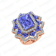 14K Rose Gold Diamond Elegant Rings Sarafa Bazar India