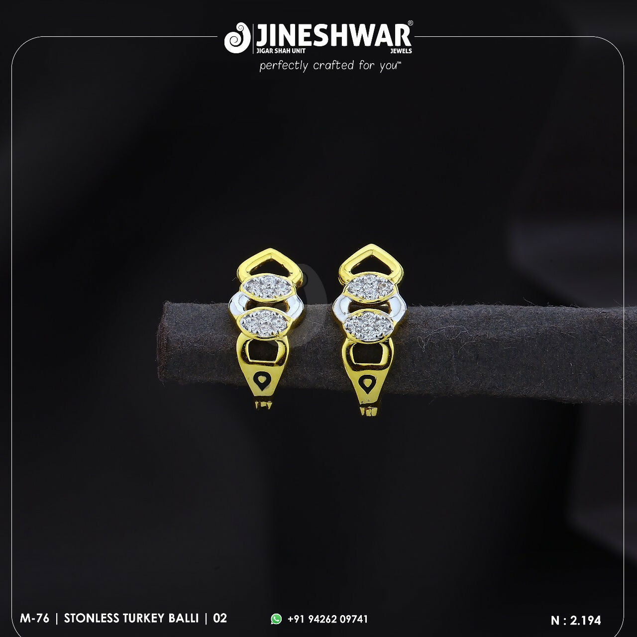 18kt Stonless Turkey Bali Sarafa Bazar India