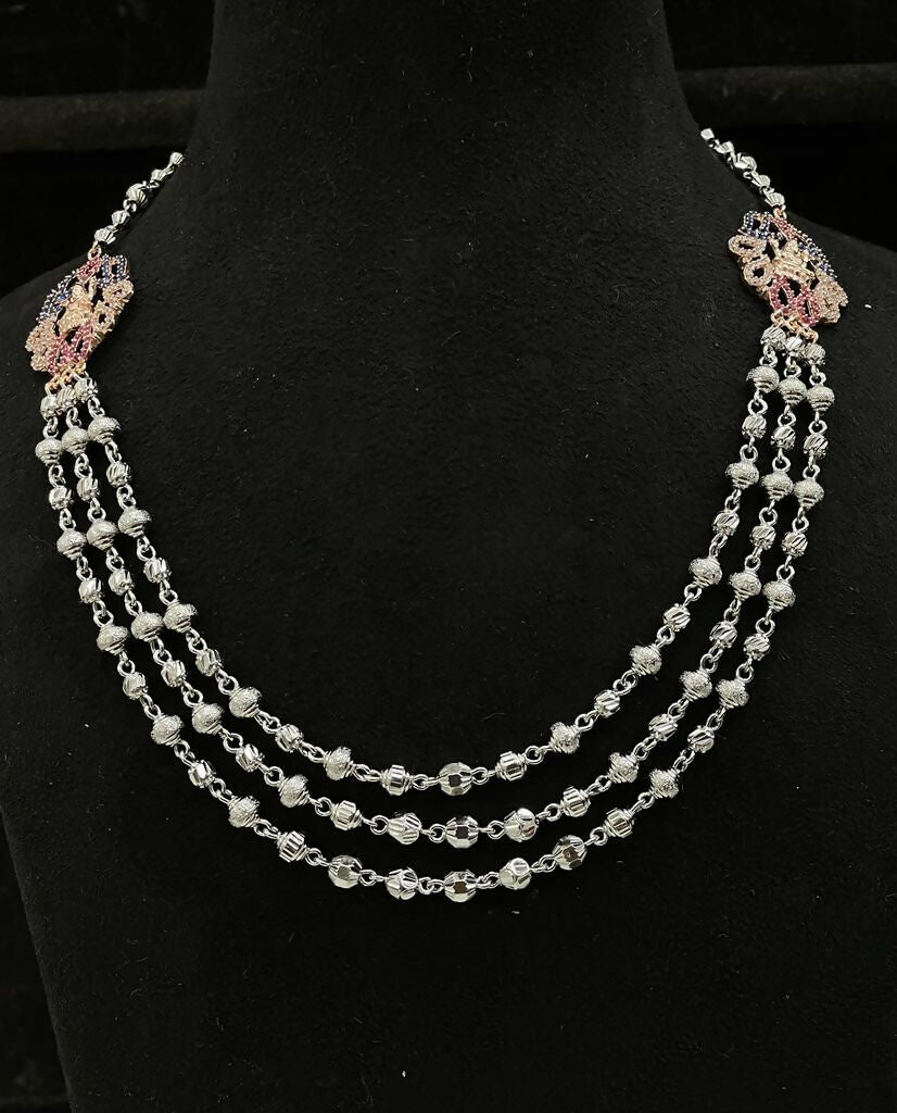 925 Silver Rose Gold Mala Sarafa Bazar India