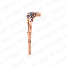 Luxurious 14K Gold Diamond Bracelet With Blue Sapphire Stone Sarafa Bazar India