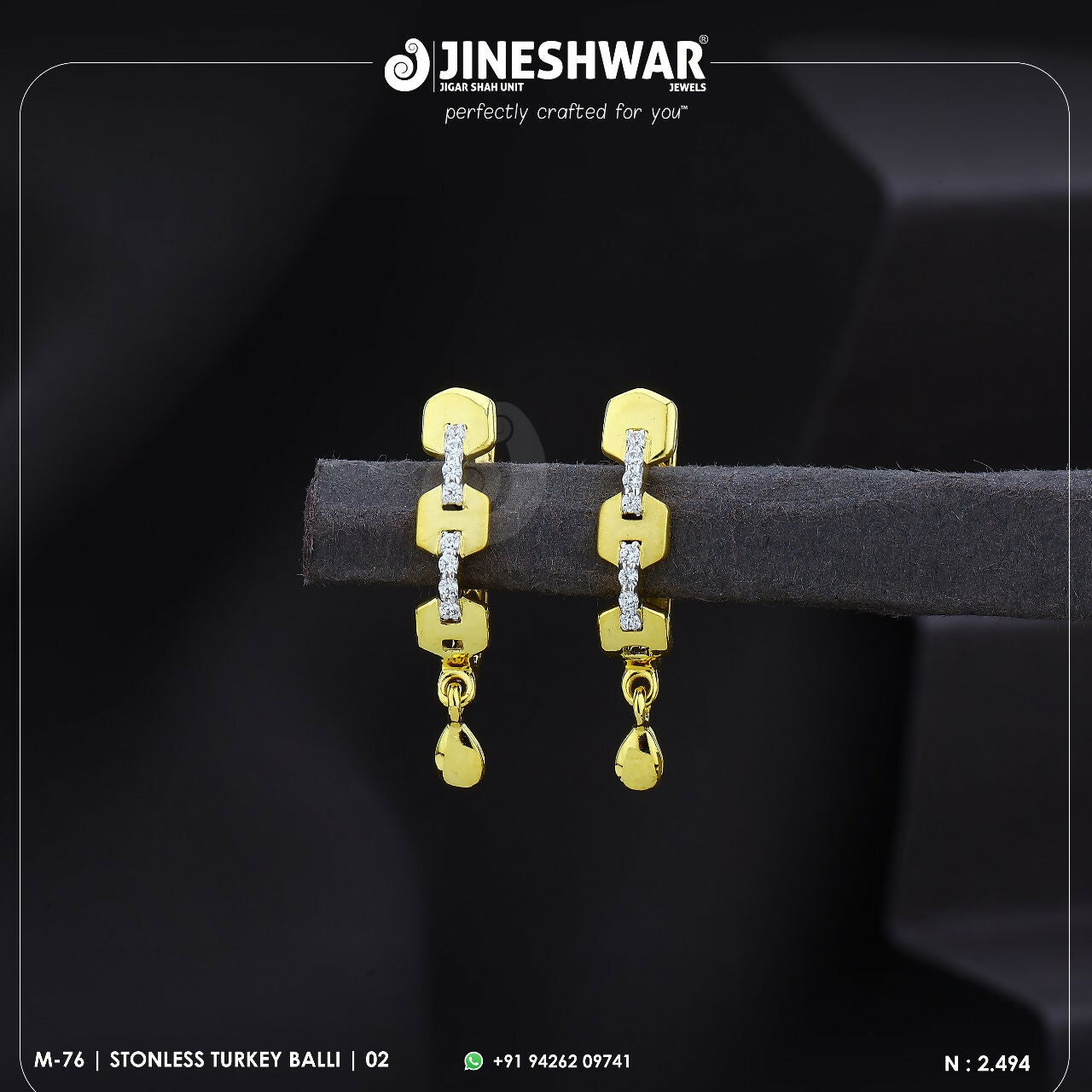 18kt Stonless Turkey Bali Sarafa Bazar India