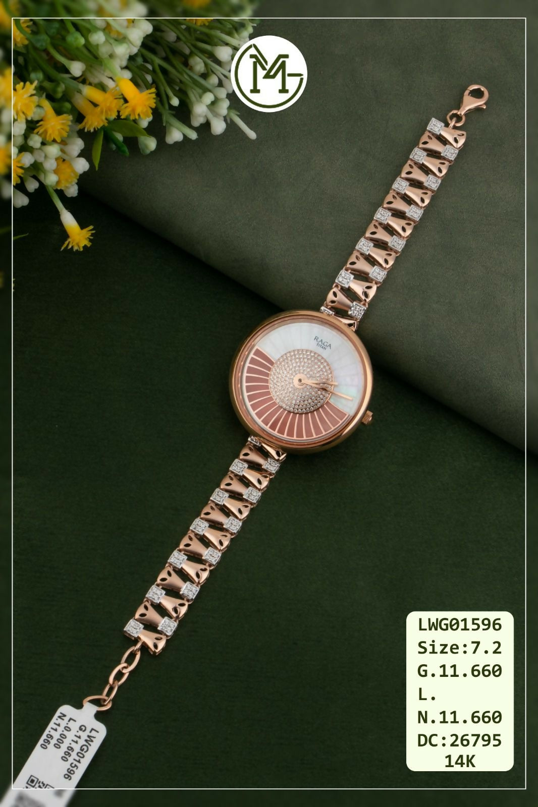 14kt Rose Gold Ladies Watches