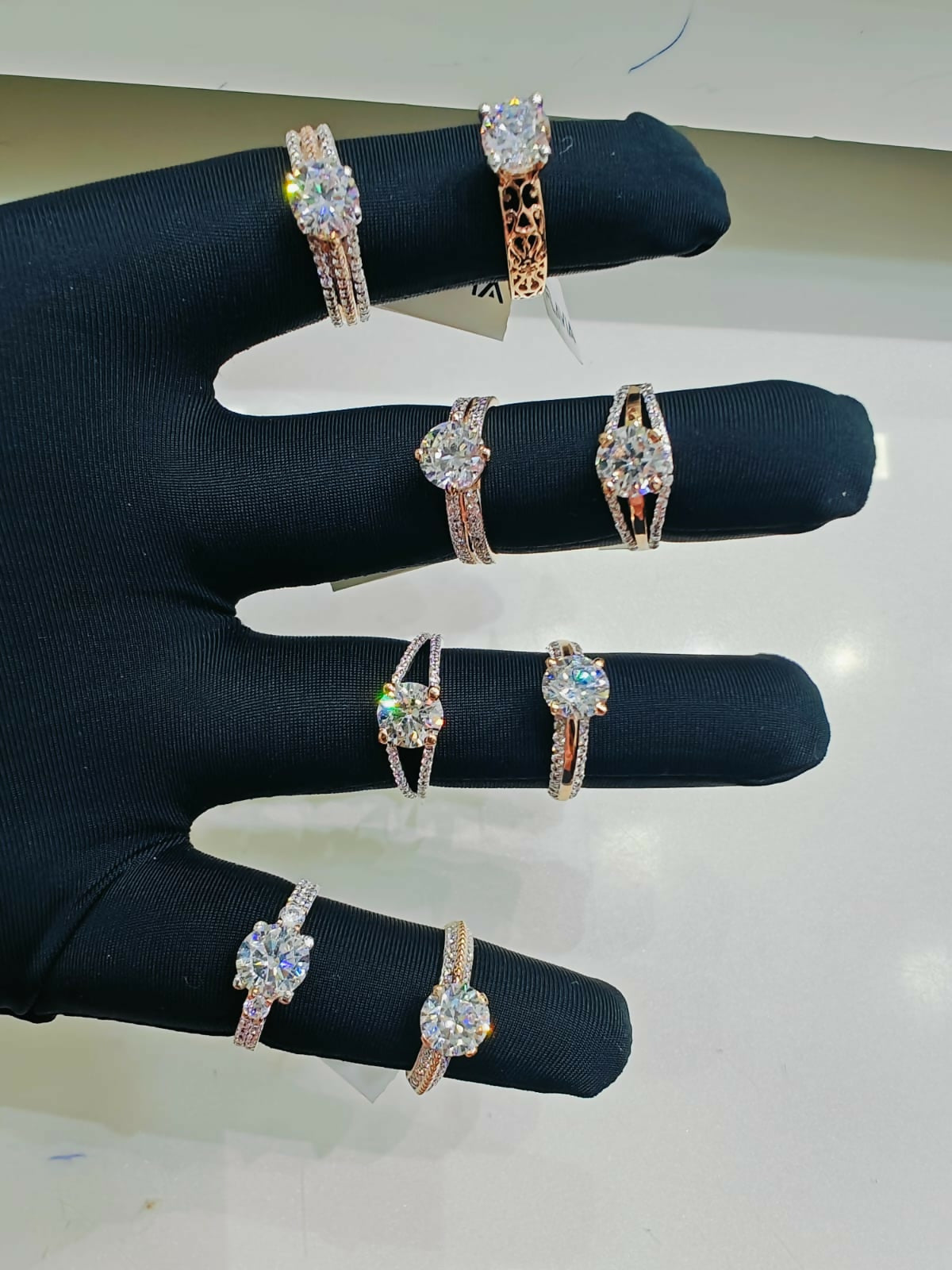 18kt Rose Gold Ladies Rings Sarafa Bazar India