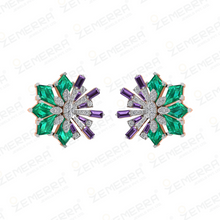 14K Rose Gold Diamond Sunburst Statement Pendant Set Sarafa Bazar India