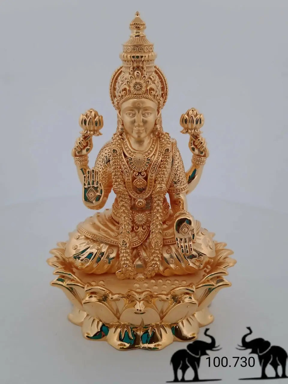 3D Gold Laxmi Ji Idol Sarafa Bazar India