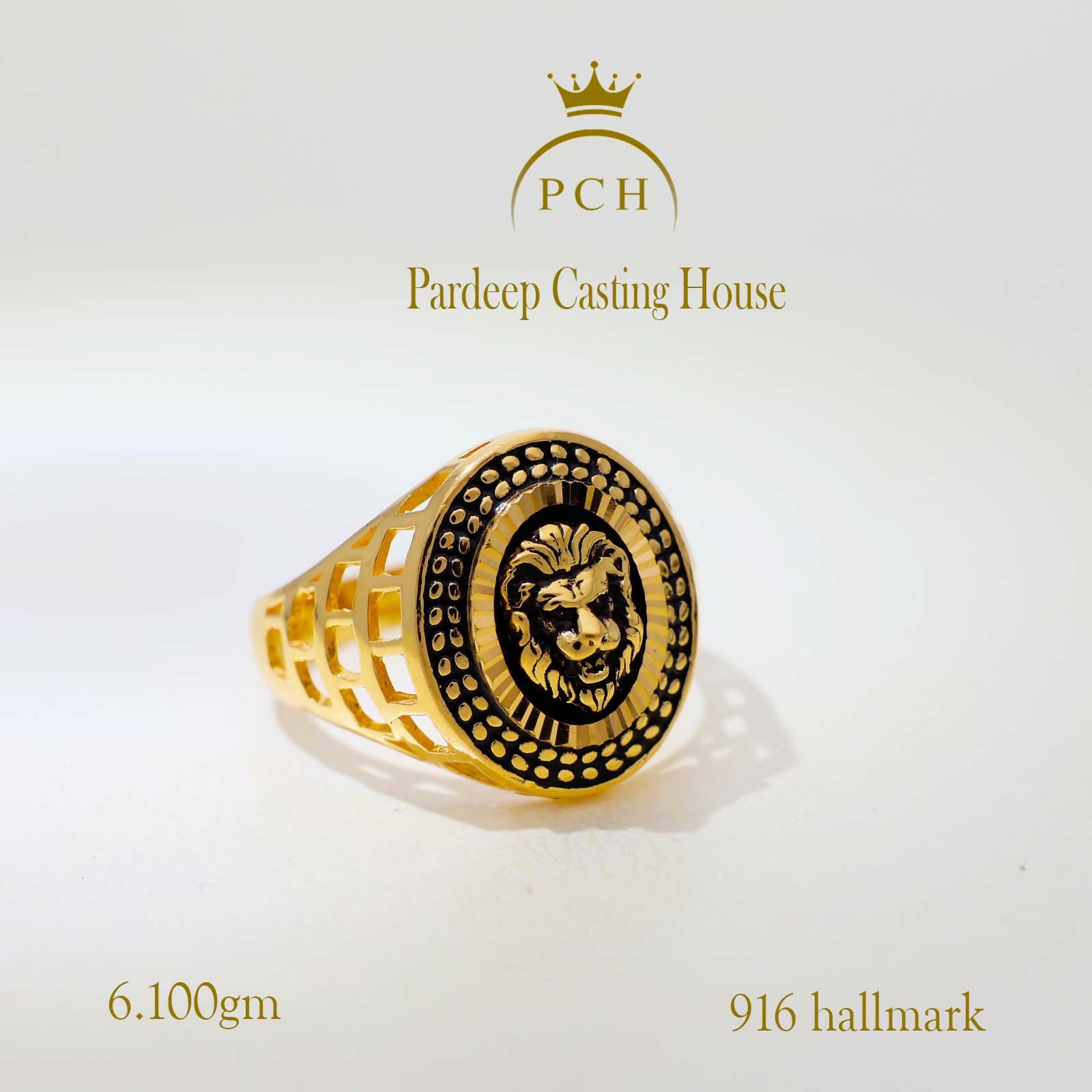 Copy of Classical Men’s Style Lion Face Logo Ring Sarafa Bazar India