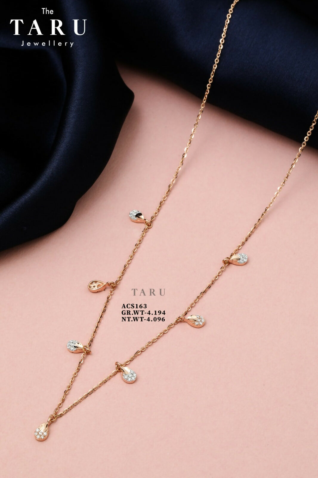 Rose Gold Chain Set Sarafa Bazar India