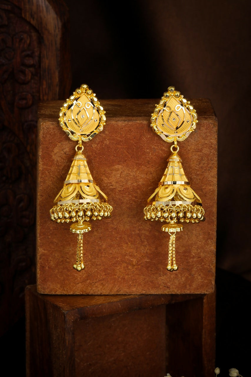 Gold Earrings Sarafa Bazar India