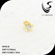 Exquisite Gold & Diamond Nose Pin -NP-33-B