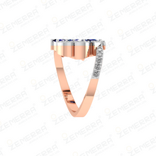 Radiant 14K Rose Gold Diamond Rings Sarafa Bazar India