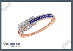 14K Rose Gold Bracelets with Natural Diamond