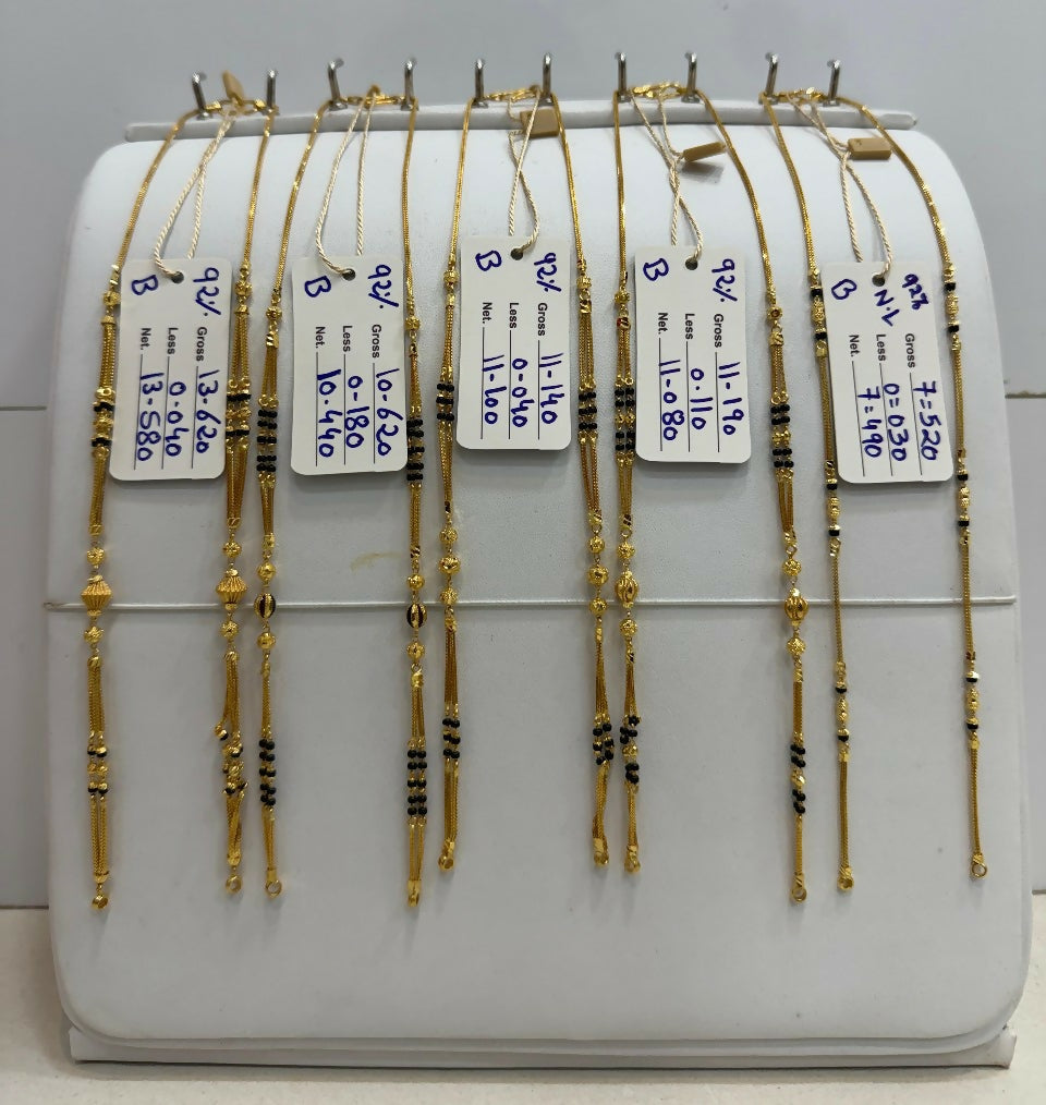 Gold Mangalsutra Chains Sarafa Bazar India