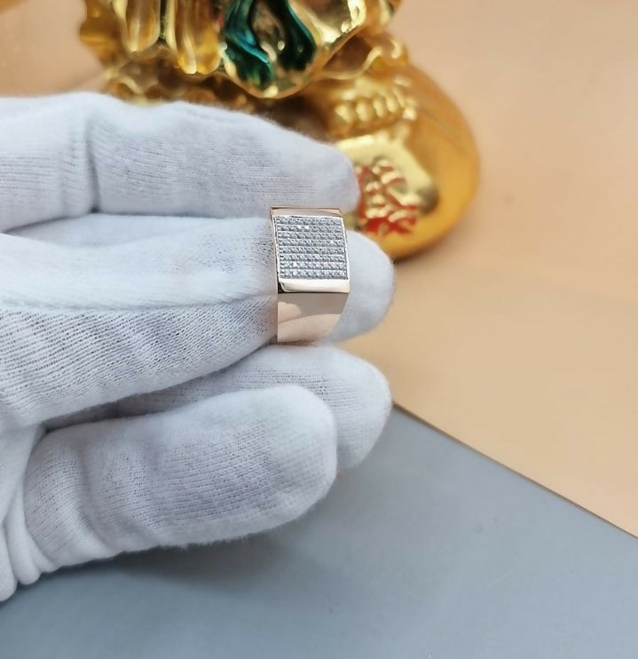 Rose Gold CZ Gents Rings